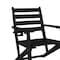 Flash Furniture Tolleson 5-Pc Adirondack Dining Set w/48-in Rnd Recycled HDPE Table and 4 Chairs w/Cupholders, Blk LE-HMP-248-2037-BLK-GG - alternate 4